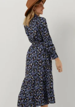 donkerblauwe fabienne chapot midi jurk noa dress 126