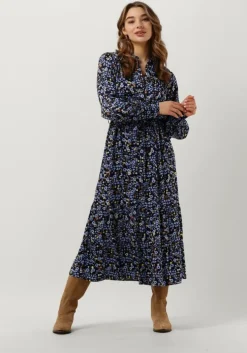 donkerblauwe fabienne chapot midi jurk noa dress 126