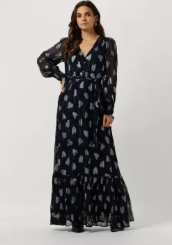 donkerblauwe fabienne chapot maxi jurk chacha dress