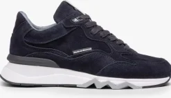 donkerblauwe floris van bommel lage sneakers sfm-10251