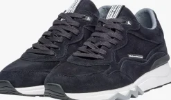 donkerblauwe floris van bommel lage sneakers sfm-10251