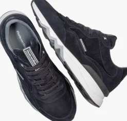 donkerblauwe floris van bommel lage sneakers sfm-10251