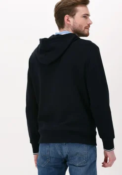 donkerblauwe fred perry truien/vesten tipped hooded sweatshirt