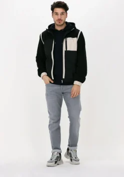 donkerblauwe fred perry truien/vesten tipped hooded sweatshirt