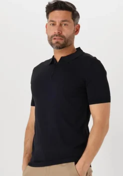 donkerblauwe genti polo polo zip ss k2053-1260