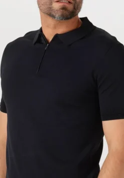 donkerblauwe genti polo polo zip ss k2053-1260