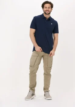 donkerblauwe g-star raw polo dunda slim polo s/s