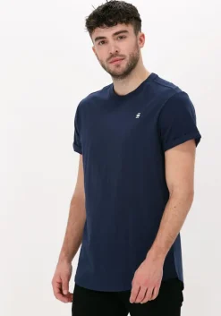 donkerblauwe g-star raw t-shirt lash r t s/s