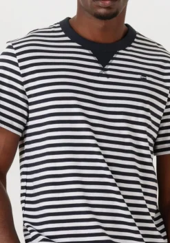 donkerblauwe g-star raw t-shirt nifous stripe r t