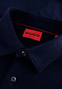 donkerblauwe hugo klassiek overhemd elisha02