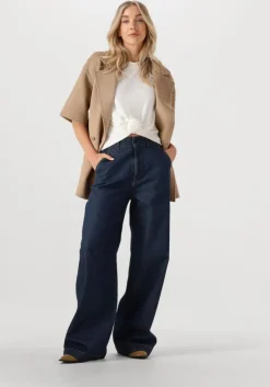 donkerblauwe ibana wide jeans pesha jeans