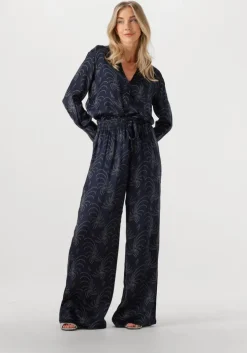 donkerblauwe ibana wijde broek pae