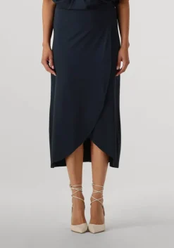donkerblauwe jansen amsterdam midirok falta rok v 663