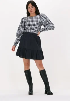 donkerblauwe just female blouses hamilton blouse