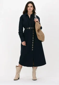 donkerblauwe knit-ted midi jurk malu