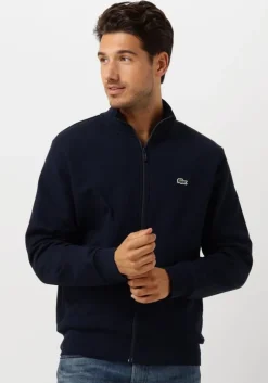 donkerblauwe lacoste vest 1hs1 mens sweat zip