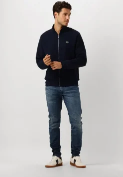 donkerblauwe lacoste vest 1hs1 mens sweat zip