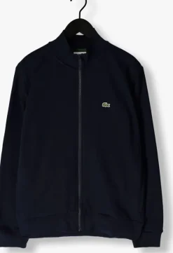donkerblauwe lacoste vest 1hs1 mens sweat zip