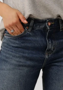 donkerblauwe lee straight leg jeans rider classic