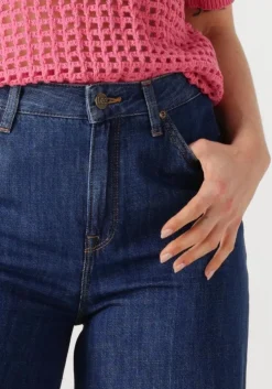 donkerblauwe lee wide jeans stella a line