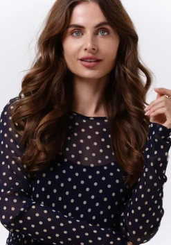 donkerblauwe lollys laundry midi jurk lydia dress