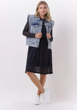 donkerblauwe lollys laundry midi jurk lydia dress