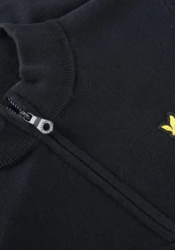 donkerblauwe lyle & scott trui 1/4 zip jumper