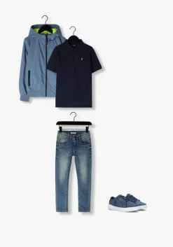 donkerblauwe lyle & scott polo plain polo shirt b