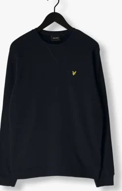 donkerblauwe lyle & scott trui crew neck sweatshirt