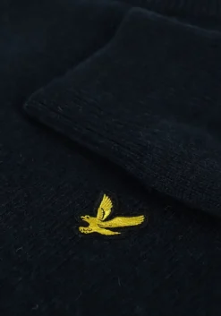 donkerblauwe lyle & scott trui crew neck lambswool blend jump