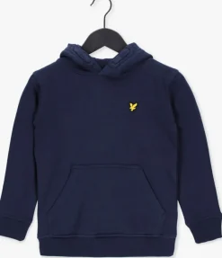 donkerblauwe lyle & scott trui classic oth hoody fleece
