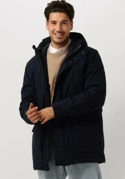 donkerblauwe lyle & scott parka's microfleece parka 2.0