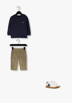 donkerblauwe lyle & scott sweater plain crew neck sweatshirt