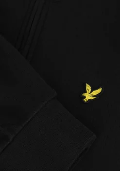 donkerblauwe lyle & scott sweater loopback quarter zip sweat