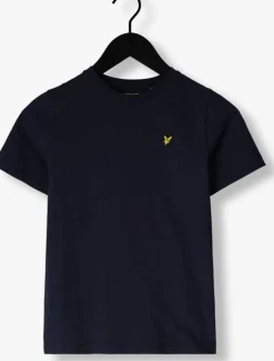 donkerblauwe lyle & scott t-shirt plain t-shirt b