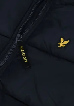 donkerblauwe lyle & scott gewatteerde jas quilted puffer coat