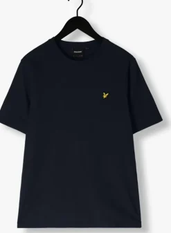 donkerblauwe lyle & scott t-shirt plain t-shirt