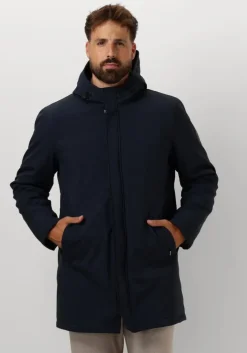 donkerblauwe matinique gewatteerde jas deston