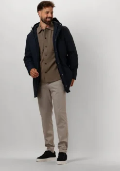 donkerblauwe matinique gewatteerde jas deston