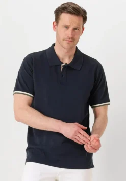 donkerblauwe matinique polo mascout polo stripe