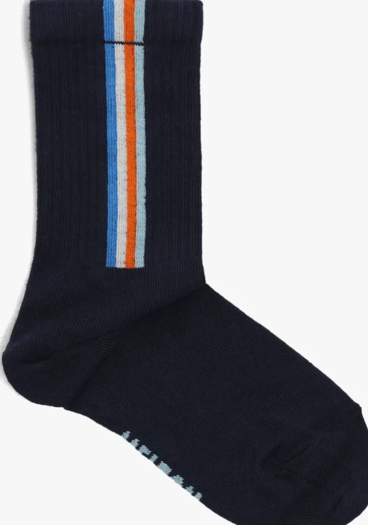 donkerblauwe melton sokken vertical stripes socks