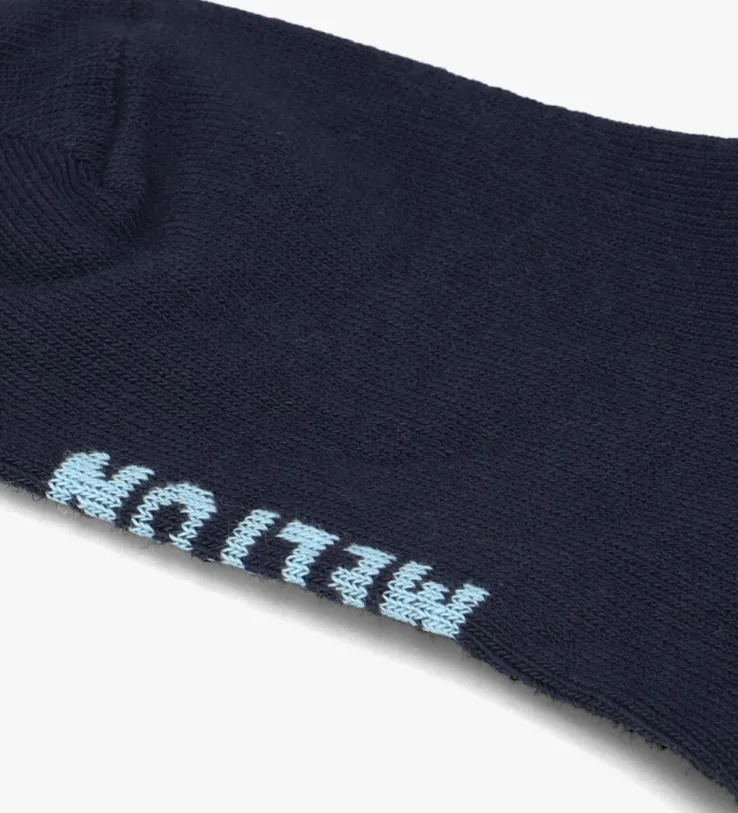 donkerblauwe melton sokken vertical stripes socks