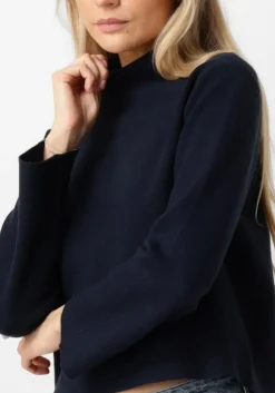 donkerblauwe minus trui lupi high neck pullover