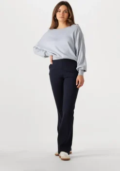 donkerblauwe modström flared broek tanny flare pants