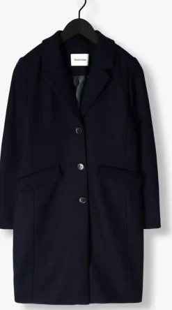 donkerblauwe modström mantel pamela coat