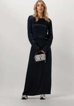 donkerblauwe modström midirok kindlemd skirt