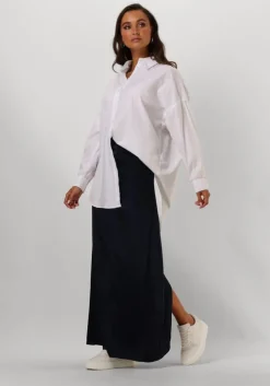 donkerblauwe modström midirok kindlemd skirt