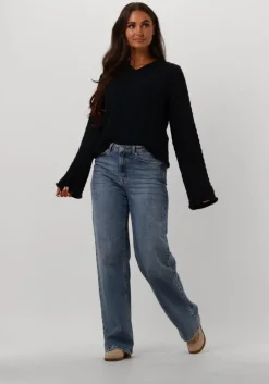 donkerblauwe modström t-shirt kurtismd v-neck