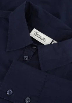 donkerblauwe my essential wardrobe midi jurk sunnamw long dress