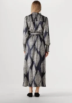 donkerblauwe neo noir maxi jurk novalee paisley drop dress